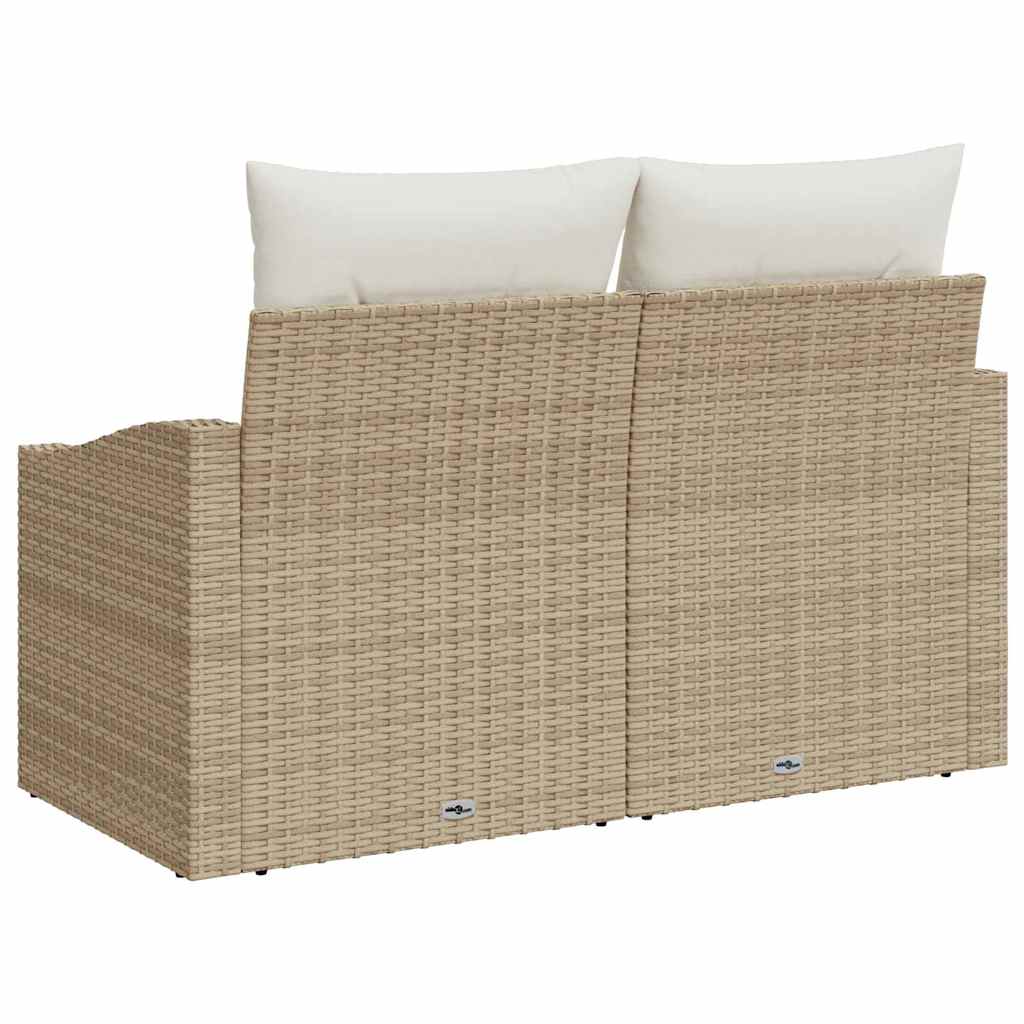 Vrtni kauč s jastukom 123 x 62 x 69 cm poliratan