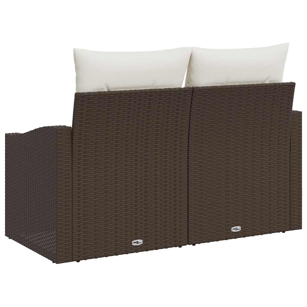 Vrtni kauč s jastukom s pohranom 123 x 62 x 69 cm poliratan