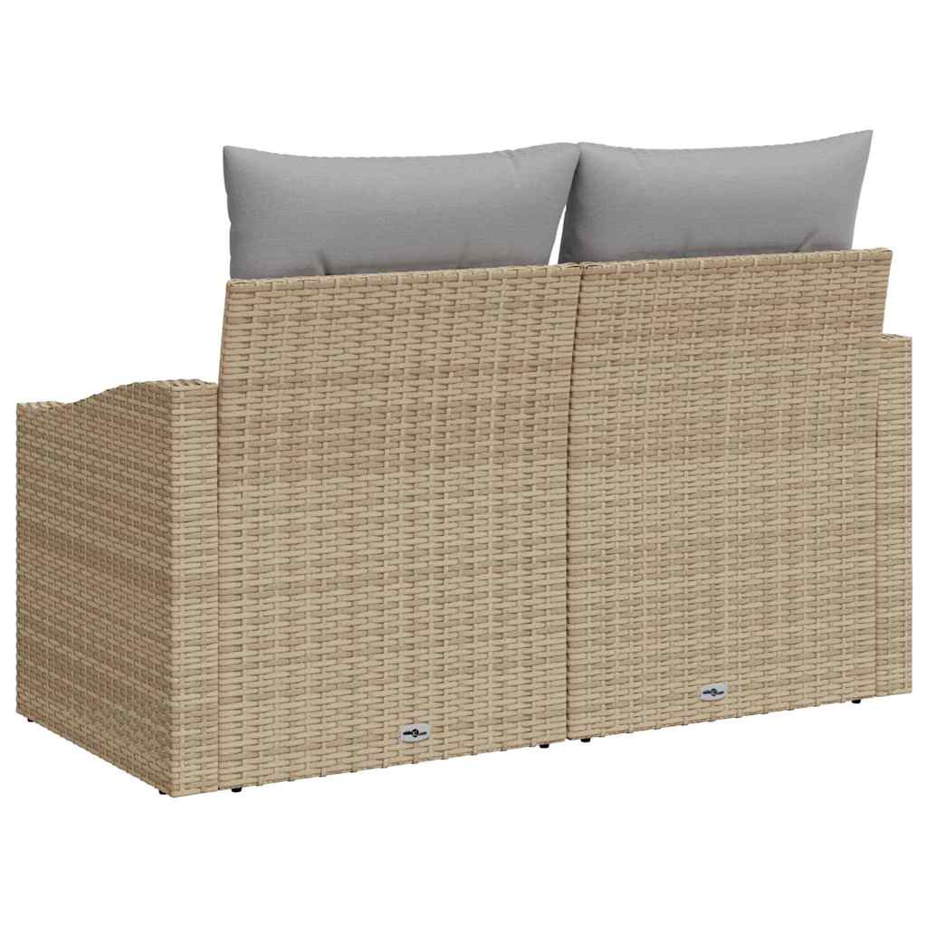 Vrtni kauč s jastukom s pohranom 123 x 62 x 69 cm poliratan