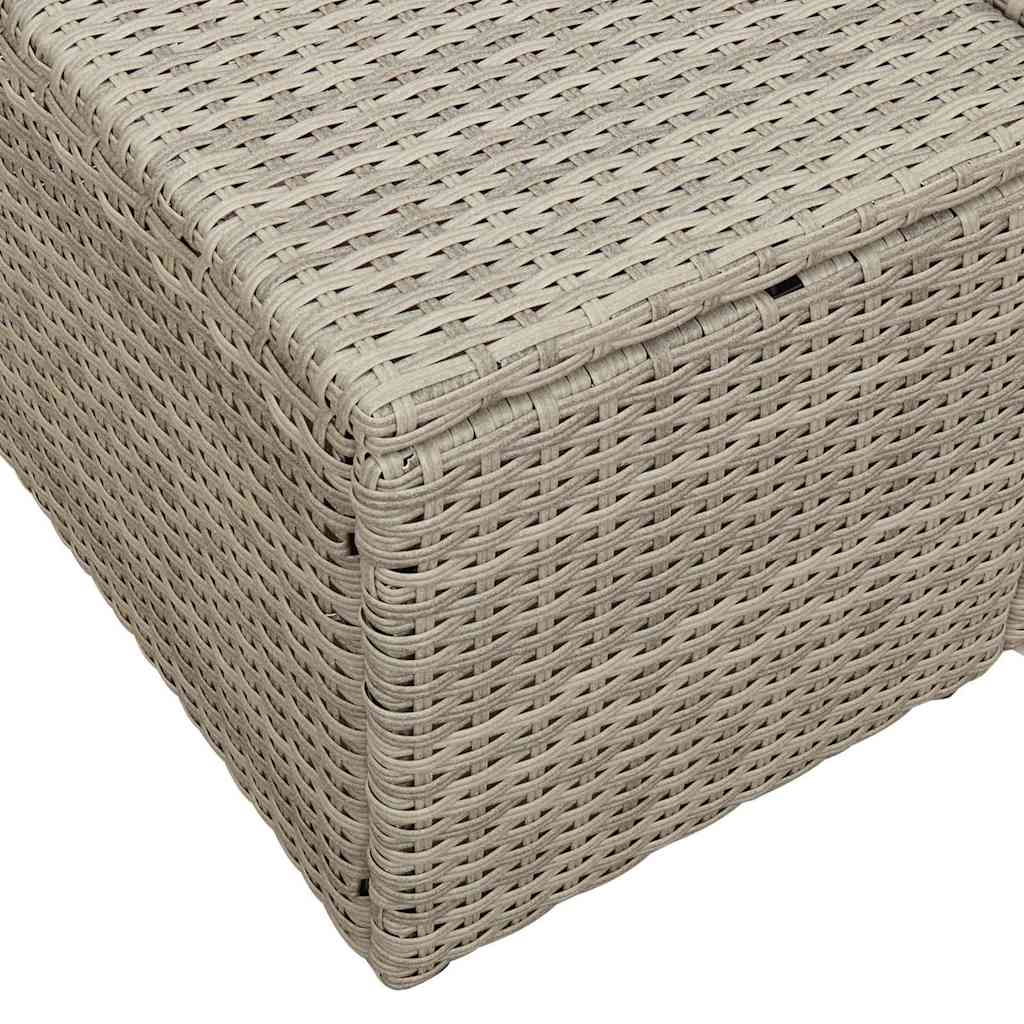 Vrtni kauč s jastukom Siva 184 x 62 x 69 cm poliratan