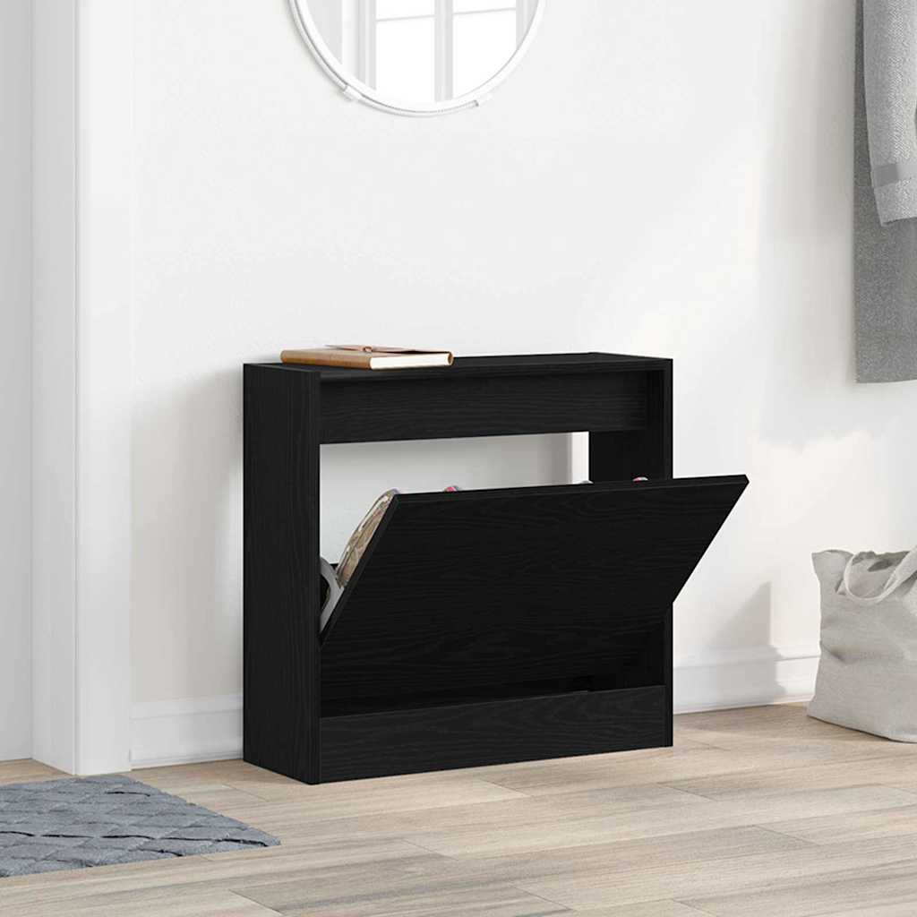 Ormar za cipele Crni hrast 60 x 21 x 57 cm Konstruirano drvo