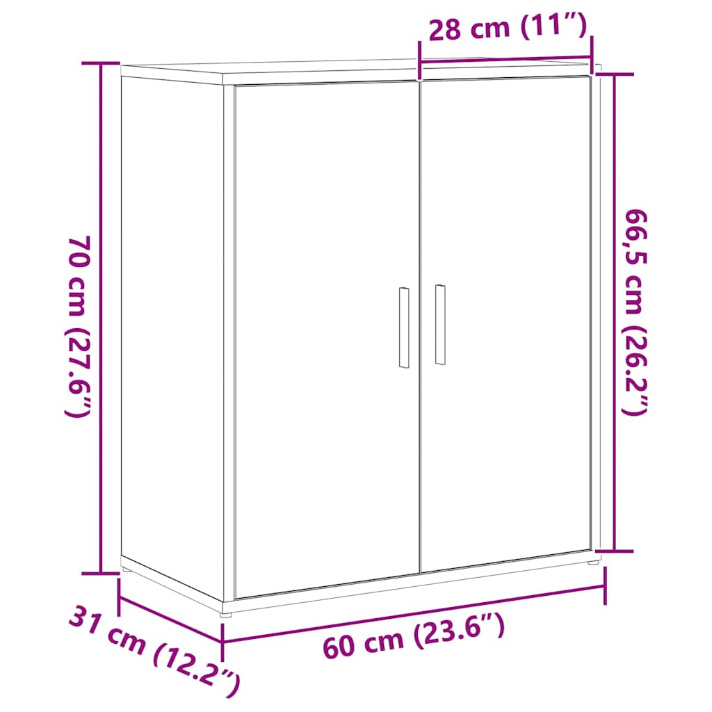 Komoda Staro drvo 60x31x70 cm Konstruirano drvo