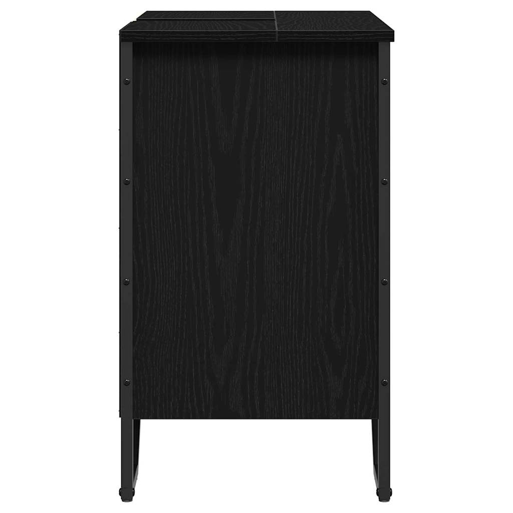 Kupaonski ormarić za sudoper Crni hrast 60 x 35 x 60 cm