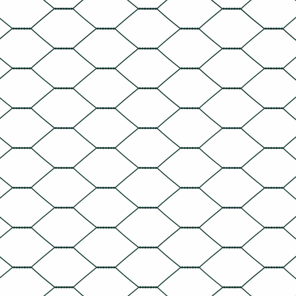 Heksagonalna ograda 0,4 x 10 m PVC Zelena