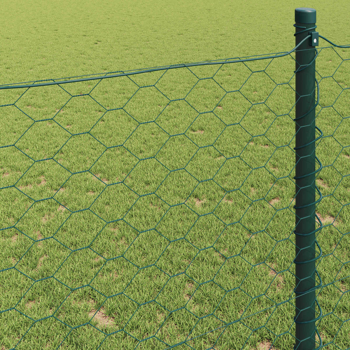 Heksagonalna ograda 0,4 x 10 m PVC Zelena