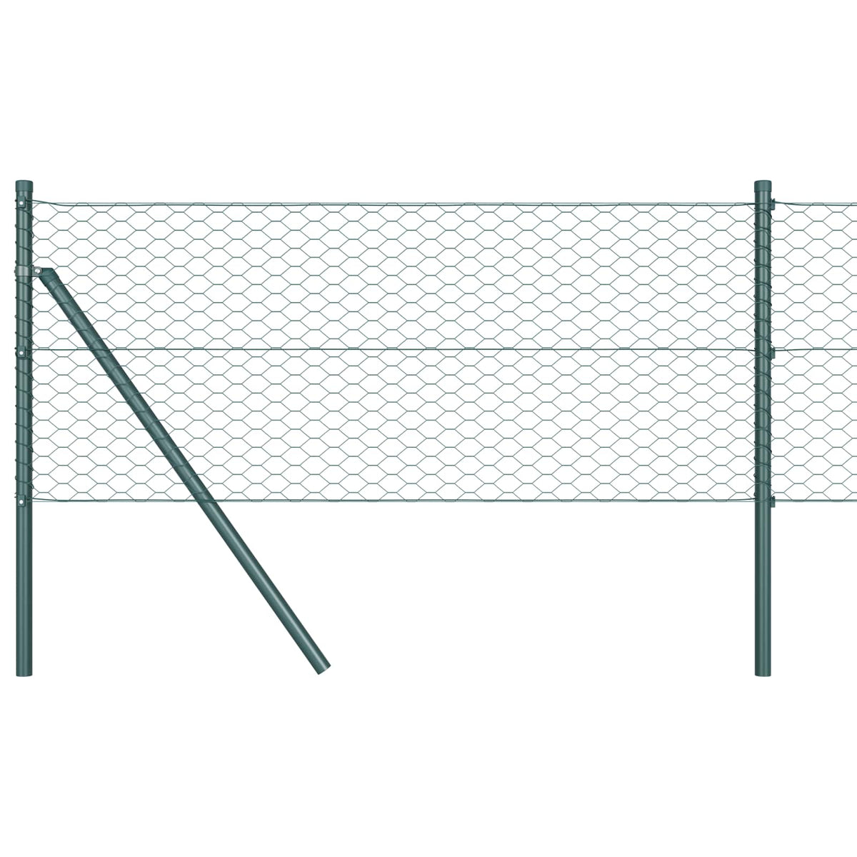 Heksagonalna ograda 0,4 x 10 m PVC Zelena