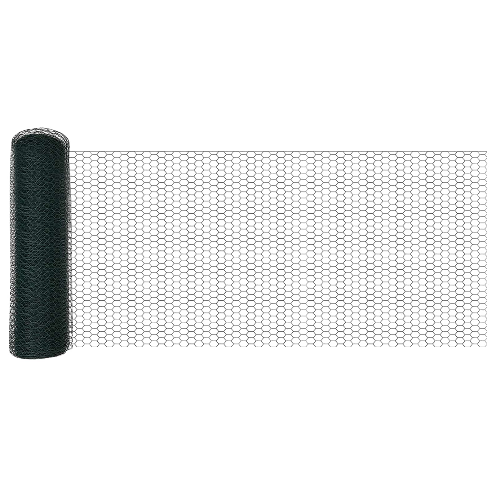 Heksagonalna ograda Zelena 0,8 x 10 m PVC