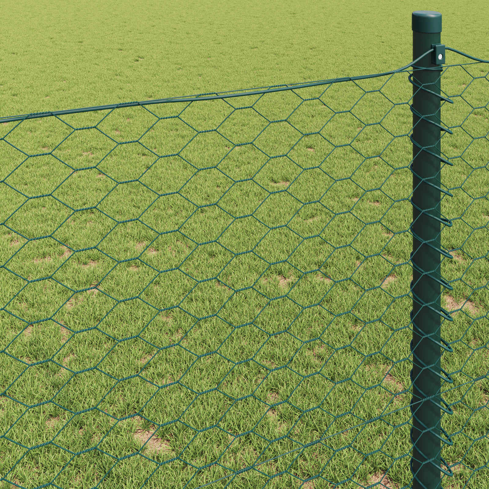 Heksagonalna ograda Zelena 0,8 x 10 m PVC