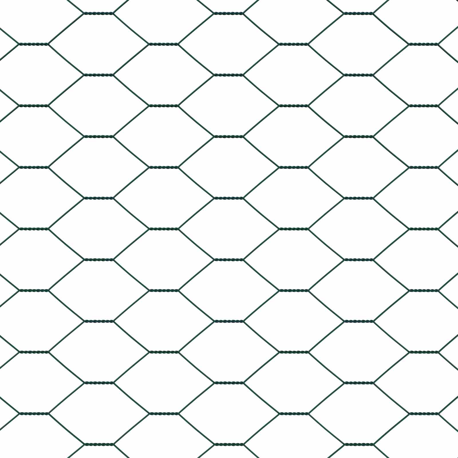 Heksagonalna ograda Zelena 0,8 x 10 m PVC