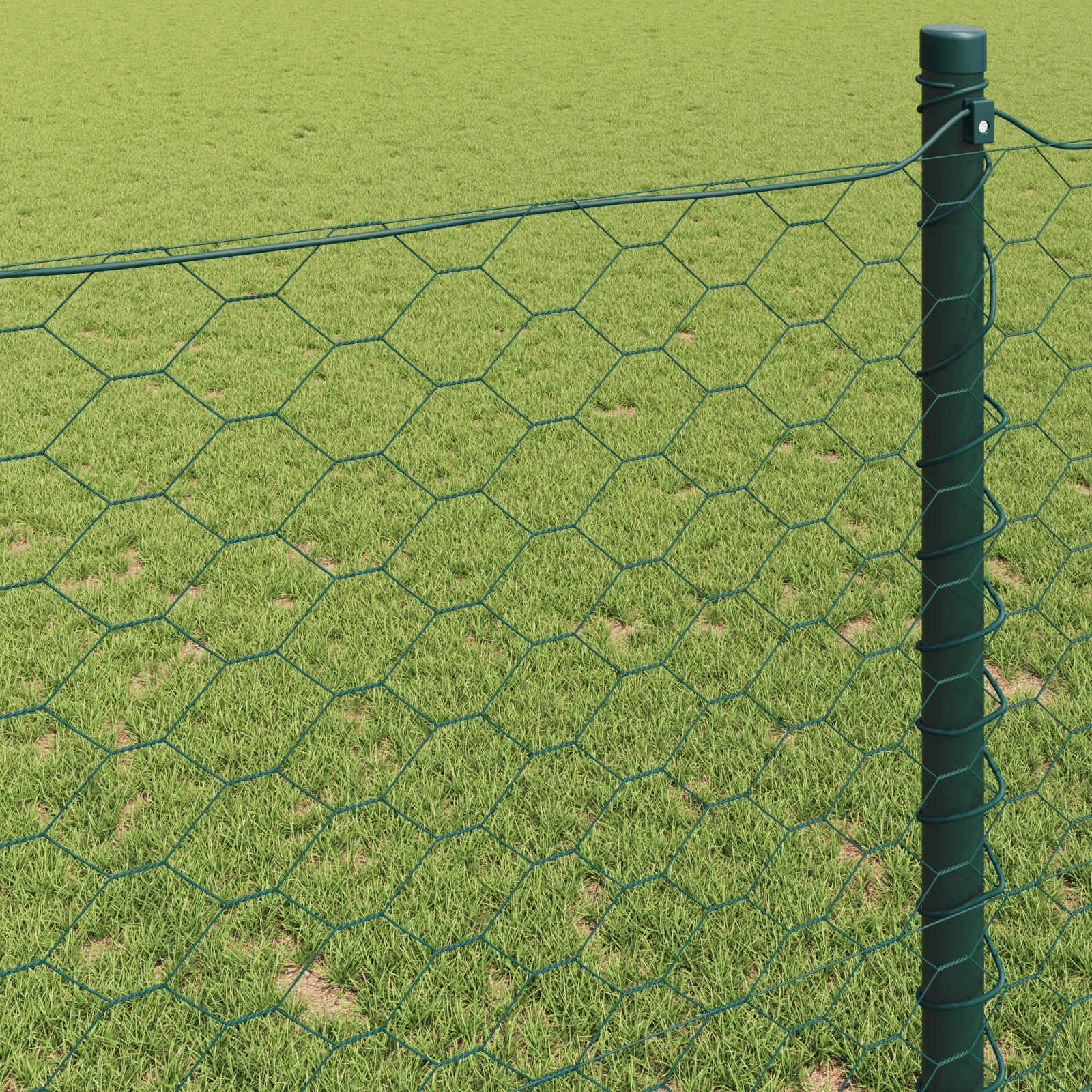 Heksagonalna ograda Zelena 0,8 x 10 m PVC