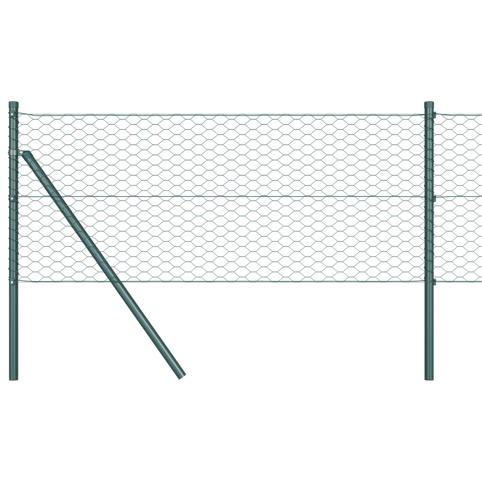 Heksagonalna ograda Zelena 0,8 x 10 m PVC