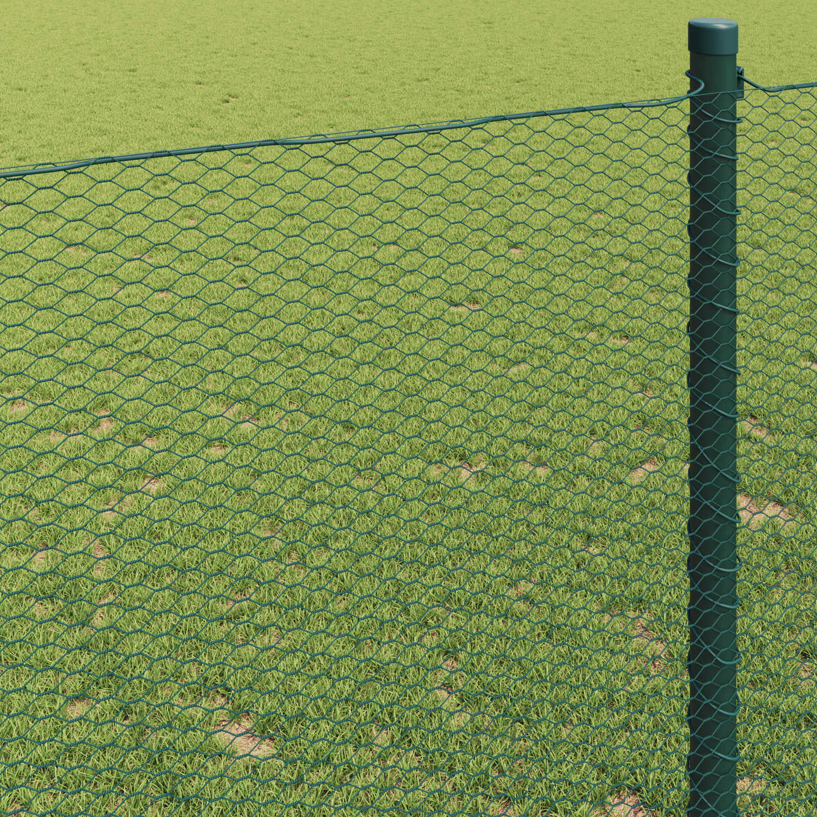 Heksagonalna ograda Zelena 1 x 10 m PVC