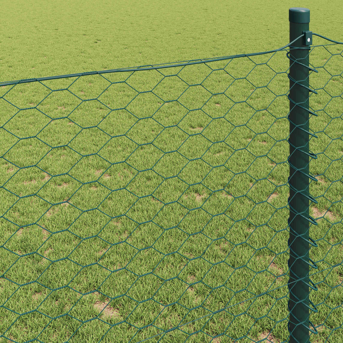 Heksagonalna ograda 1 x 10 m PVC Zelena