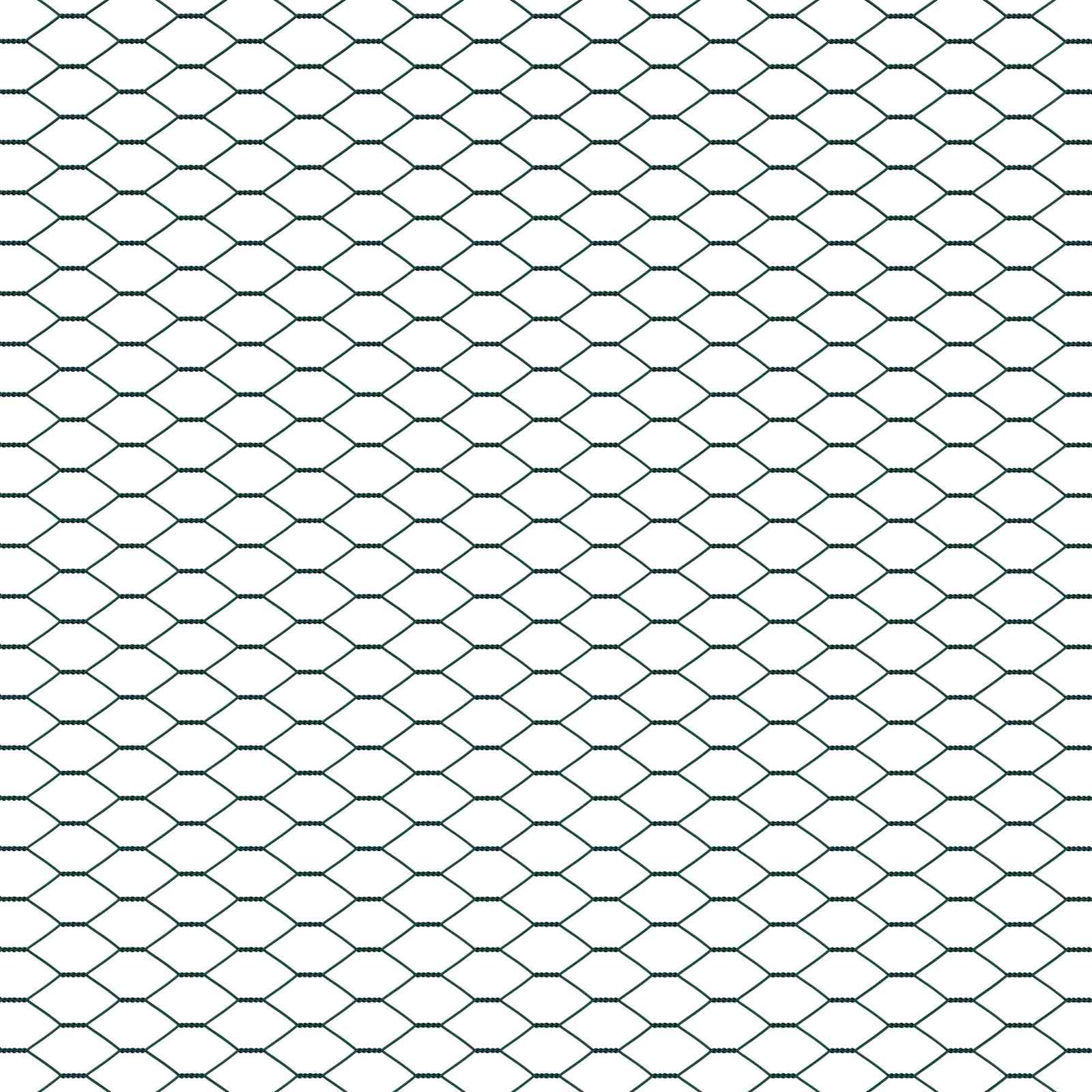 Heksagonalna ograda Zelena 1,4 x 10 m PVC