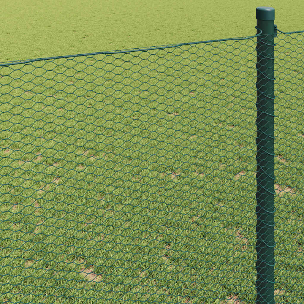 Heksagonalna ograda Zelena 1,4 x 25 m PVC