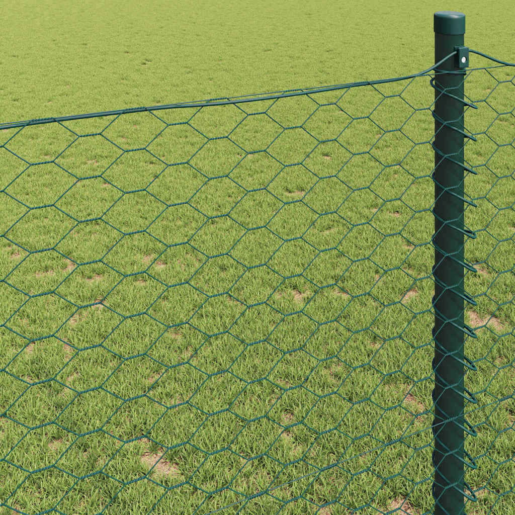 Heksagonalna ograda 1 x 50 m PVC Zelena