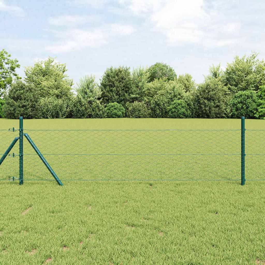 Heksagonalna ograda Zelena 0,5 x 100 m PVC