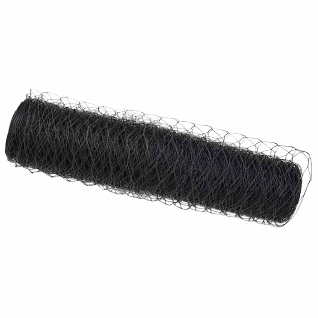Heksagonalna ograda 0,6 x 25 m PVC Siva