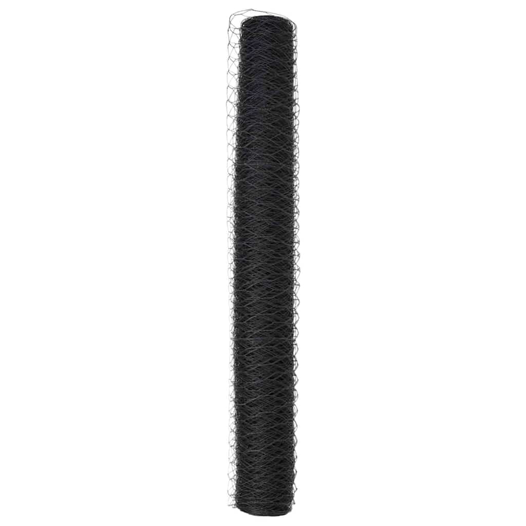 Heksagonalna ograda 1,4 x 25 m PVC Siva