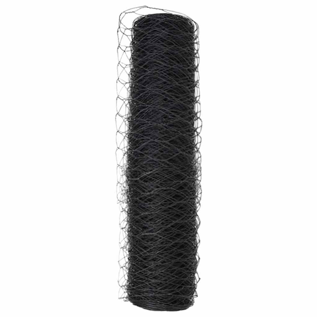 Heksagonalna ograda 0,6 x 100 m PVC Siva