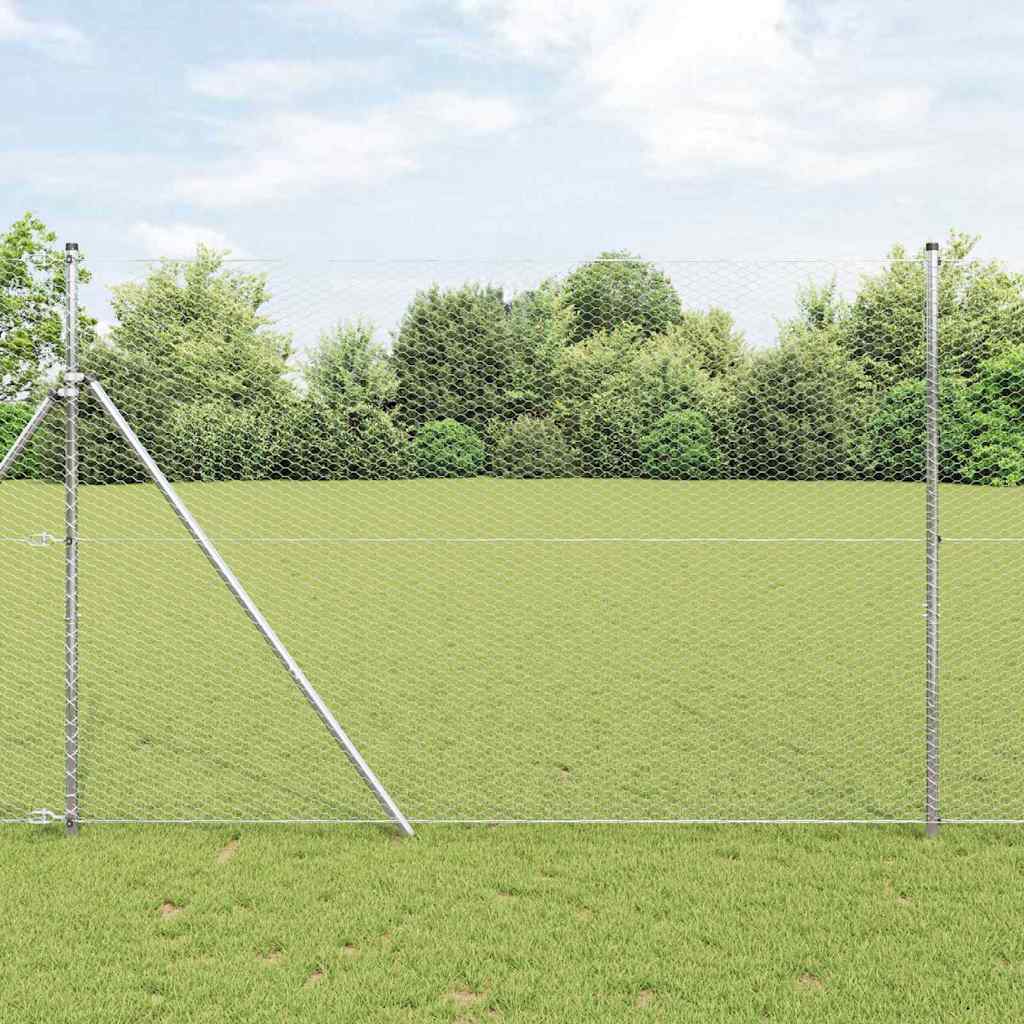 Heksagonalna ograda Srebrno 1.5 x 100 m Pocinčani čelik