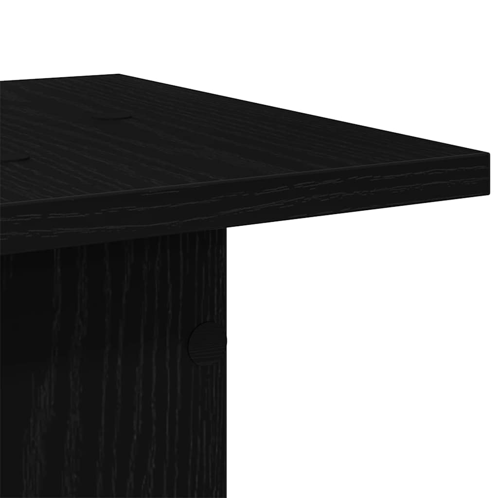 Stalak za biljke 2 pcs Crni hrast 30 x 30 x 80 cm
