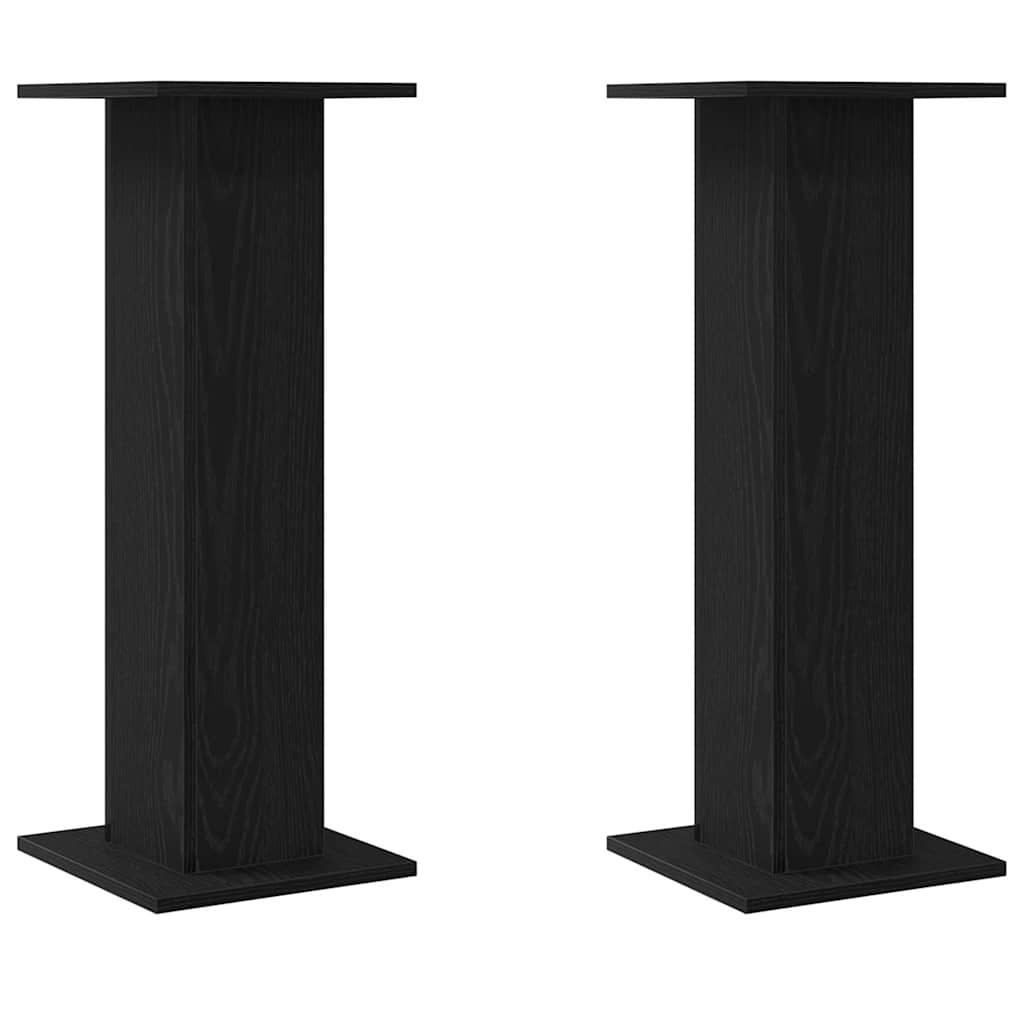 Stalak za biljke 2 pcs Crni hrast 30 x 30 x 80 cm