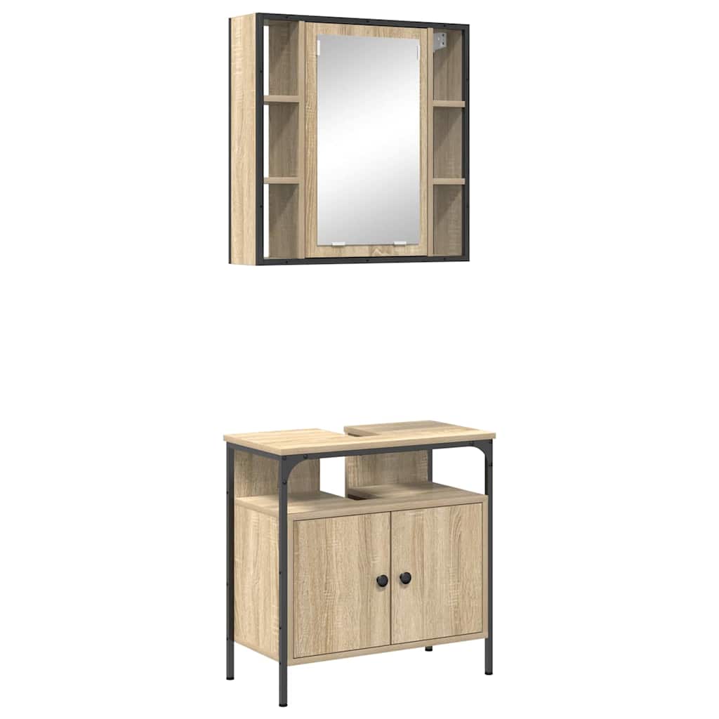 Set namještaja za kupaonicu 2 kom. Smeđa 60 x 30 x 60 cm