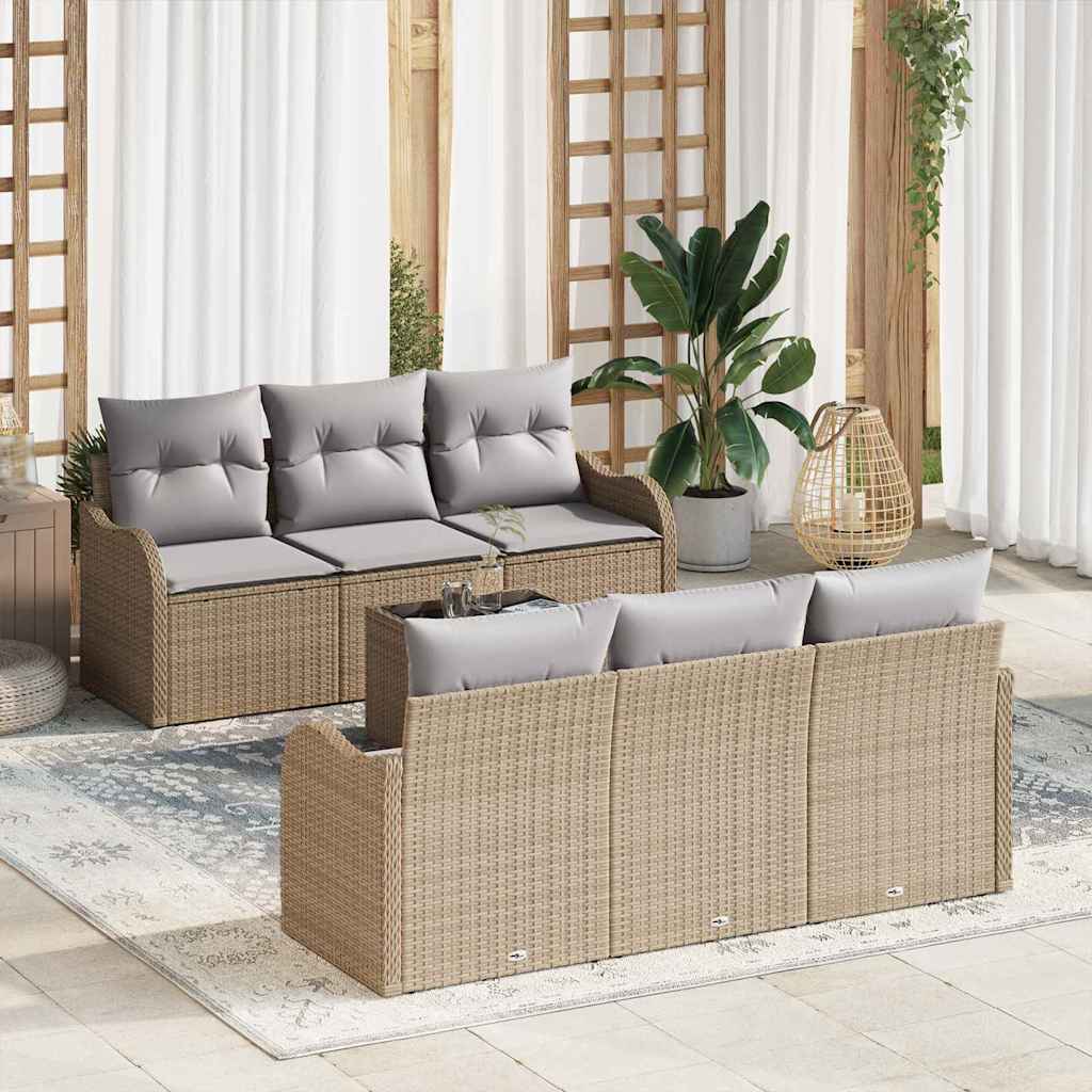 Sjedeća garnitura za vrt Bež 55 x 55 x 37 cm poliratan