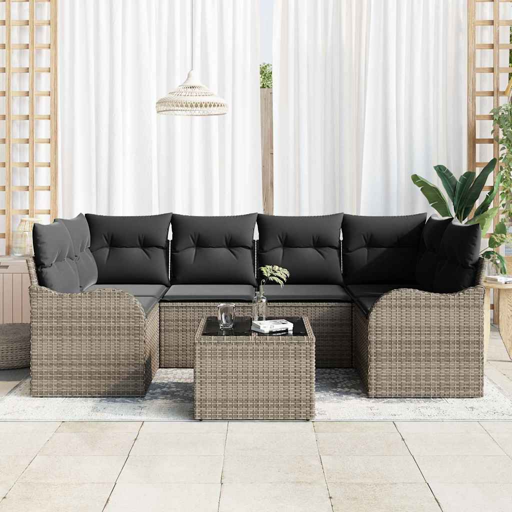 Sjedeća garnitura za vrt Siva 55 x 55 x 37 cm poliratan