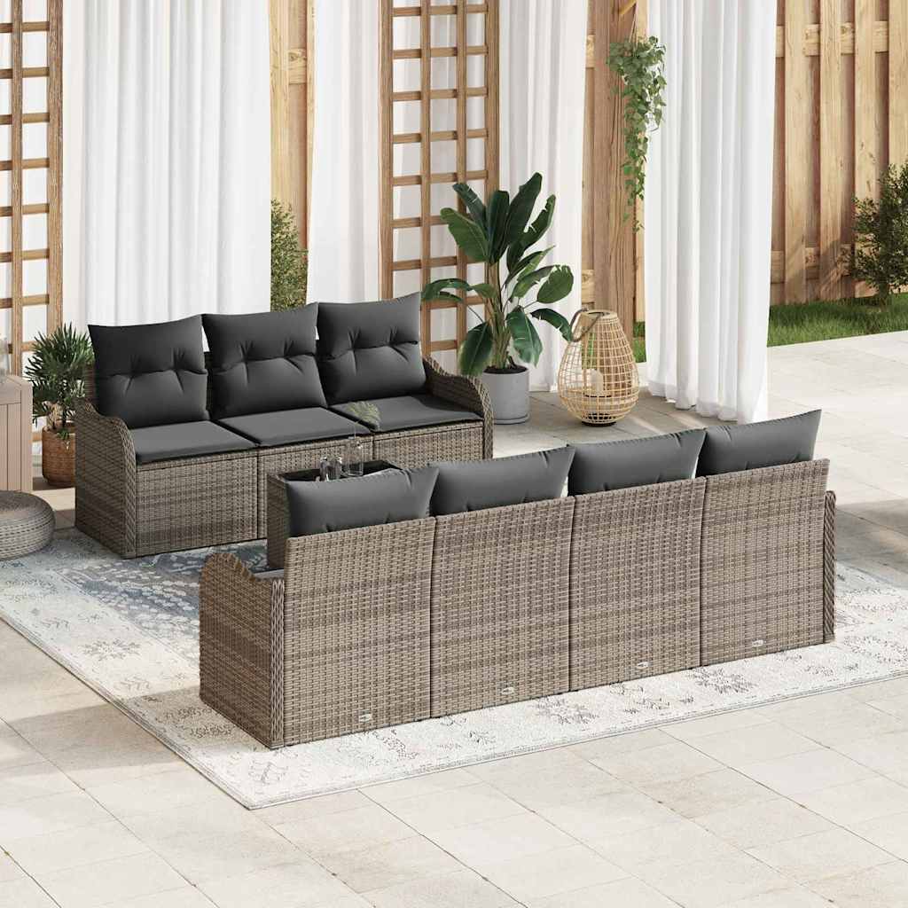 Sjedeća garnitura za vrt Siva 55 x 55 x 37 cm poliratan