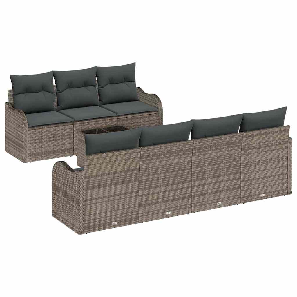 Sjedeća garnitura za vrt Siva 55 x 55 x 37 cm poliratan