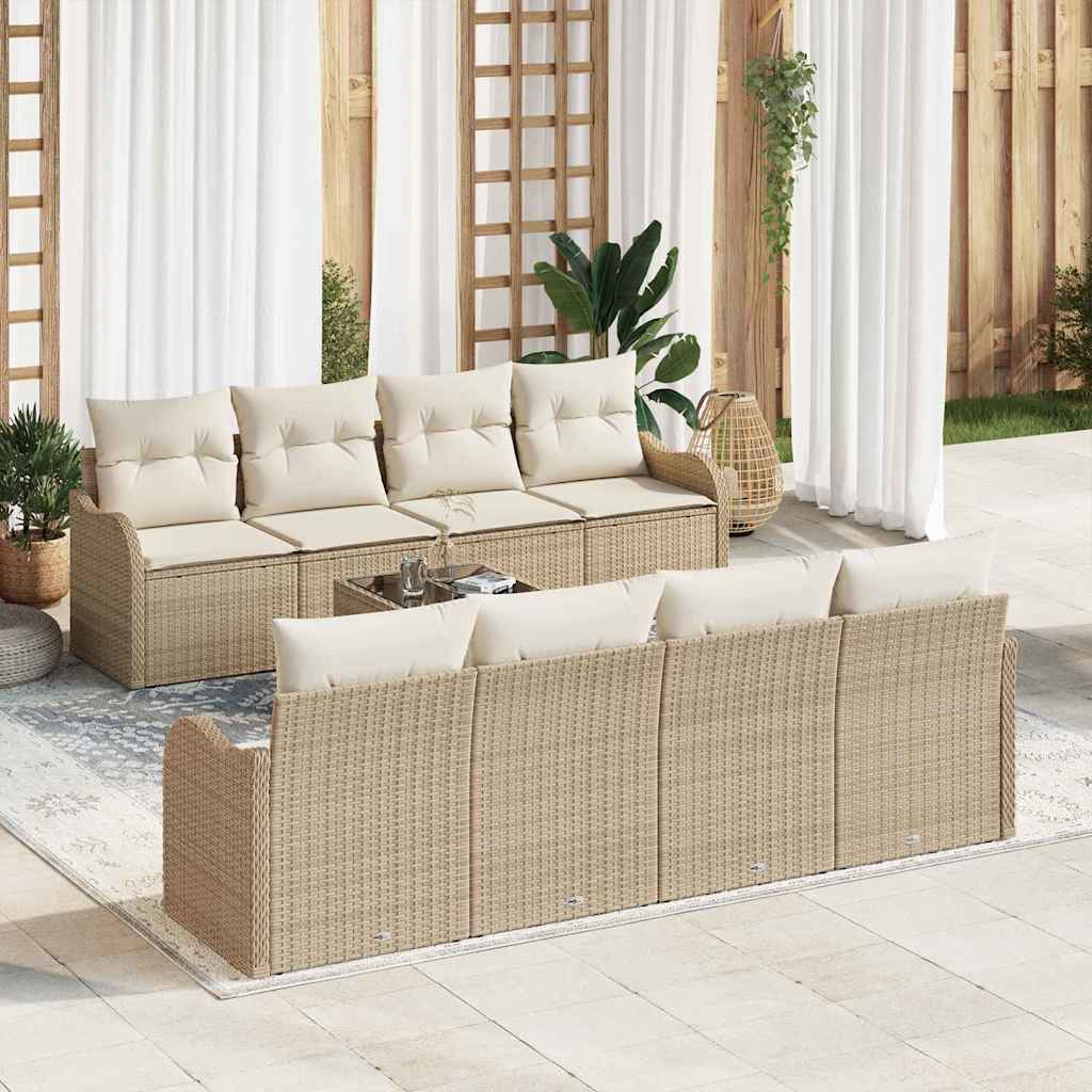 Sjedeća garnitura za vrt Bež 55 x 55 x 37 cm poliratan