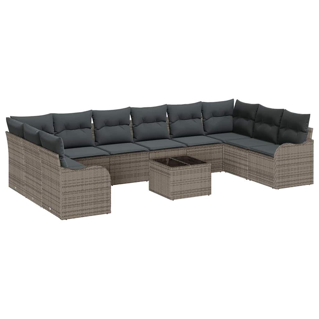Sjedeća garnitura za vrt Siva 55 x 55 x 37 cm poliratan