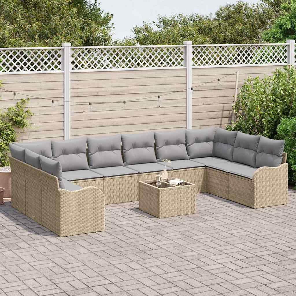 Sjedeća garnitura za vrt Bež 55 x 55 x 37 cm poliratan