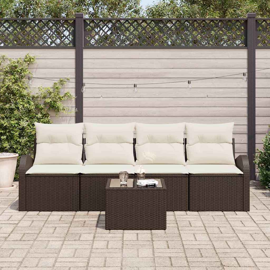 Sjedeća garnitura za vrt Smeđa 55 x 55 x 37 cm poliratan