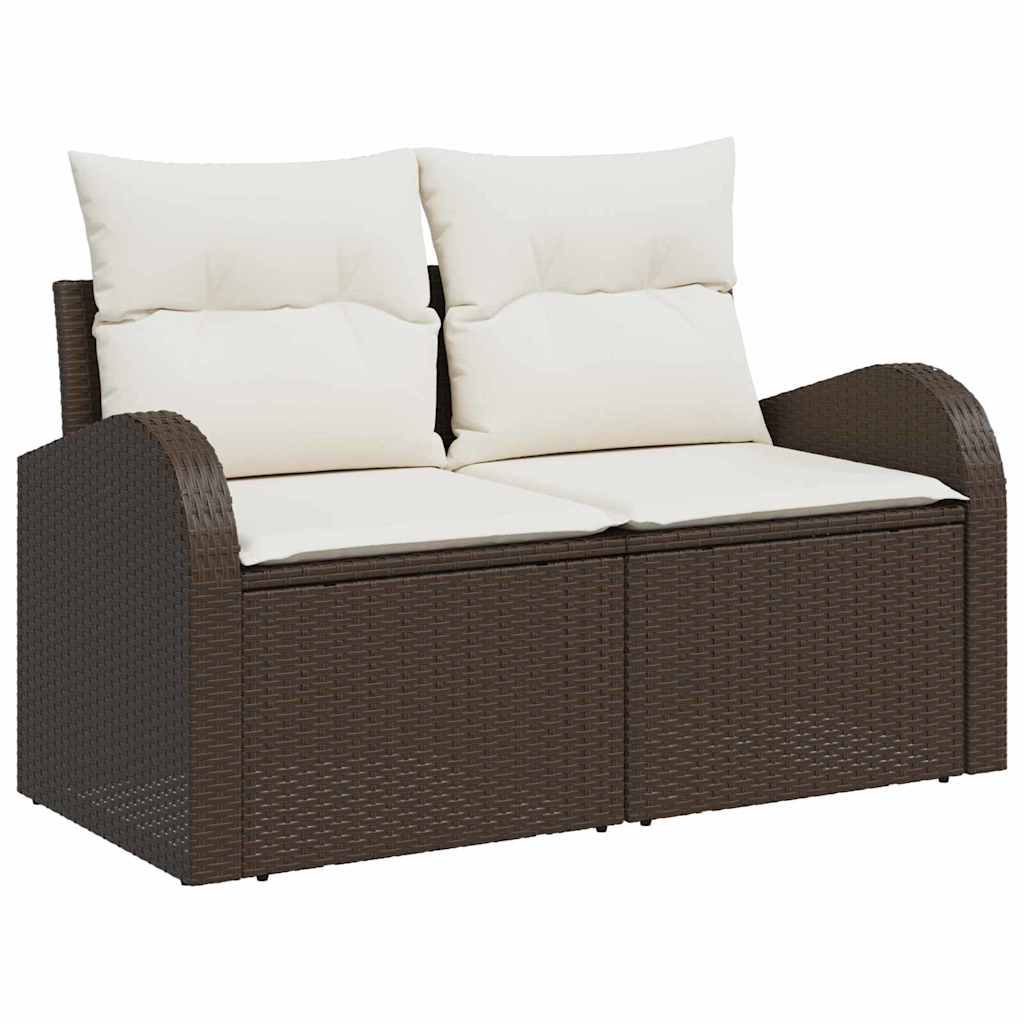 Sjedeća garnitura za vrt Smeđa 55 x 55 x 37 cm poliratan