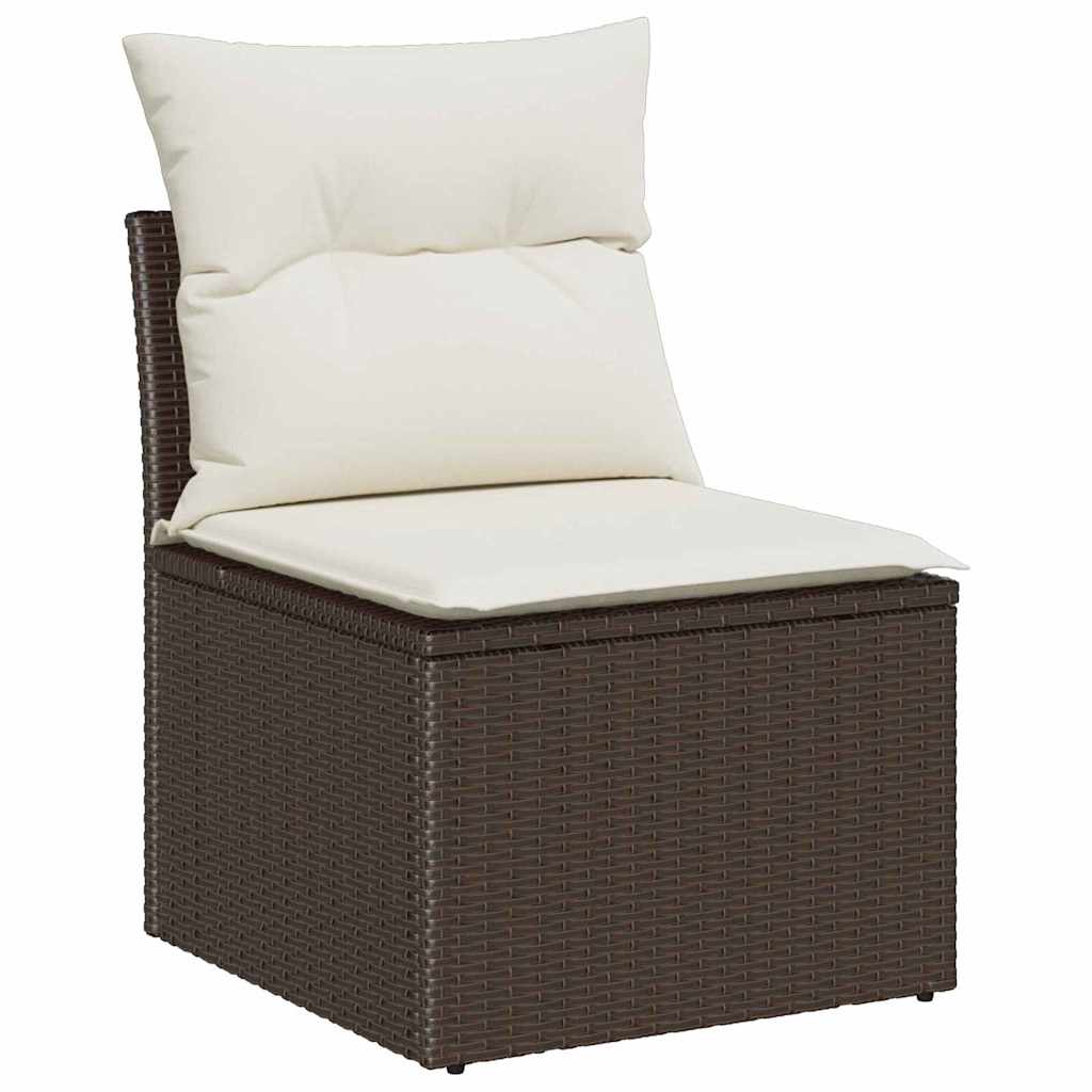 Sjedeća garnitura za vrt Smeđa 55 x 55 x 37 cm poliratan