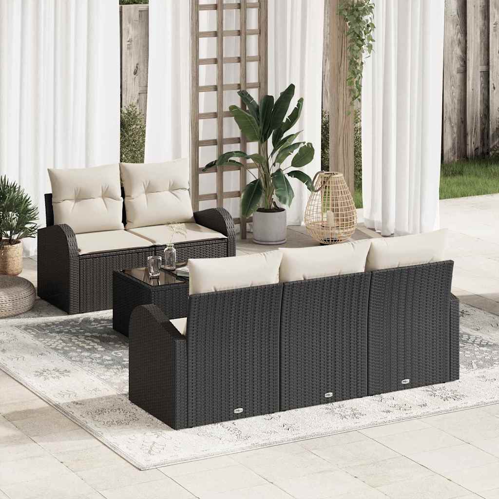 Sjedeća garnitura za vrt Crna 55 x 55 x 37 cm poliratan