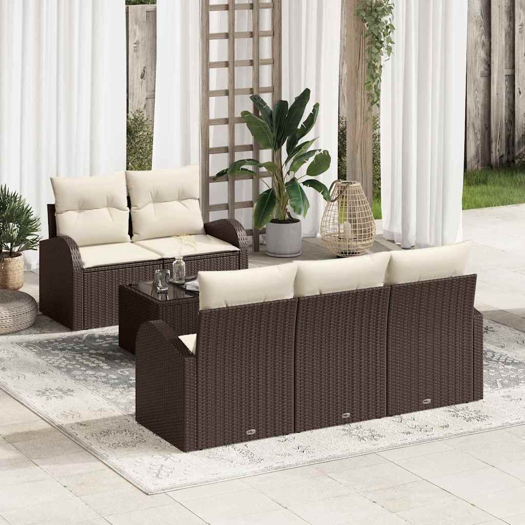 Sjedeća garnitura za vrt Smeđa 55 x 55 x 37 cm poliratan