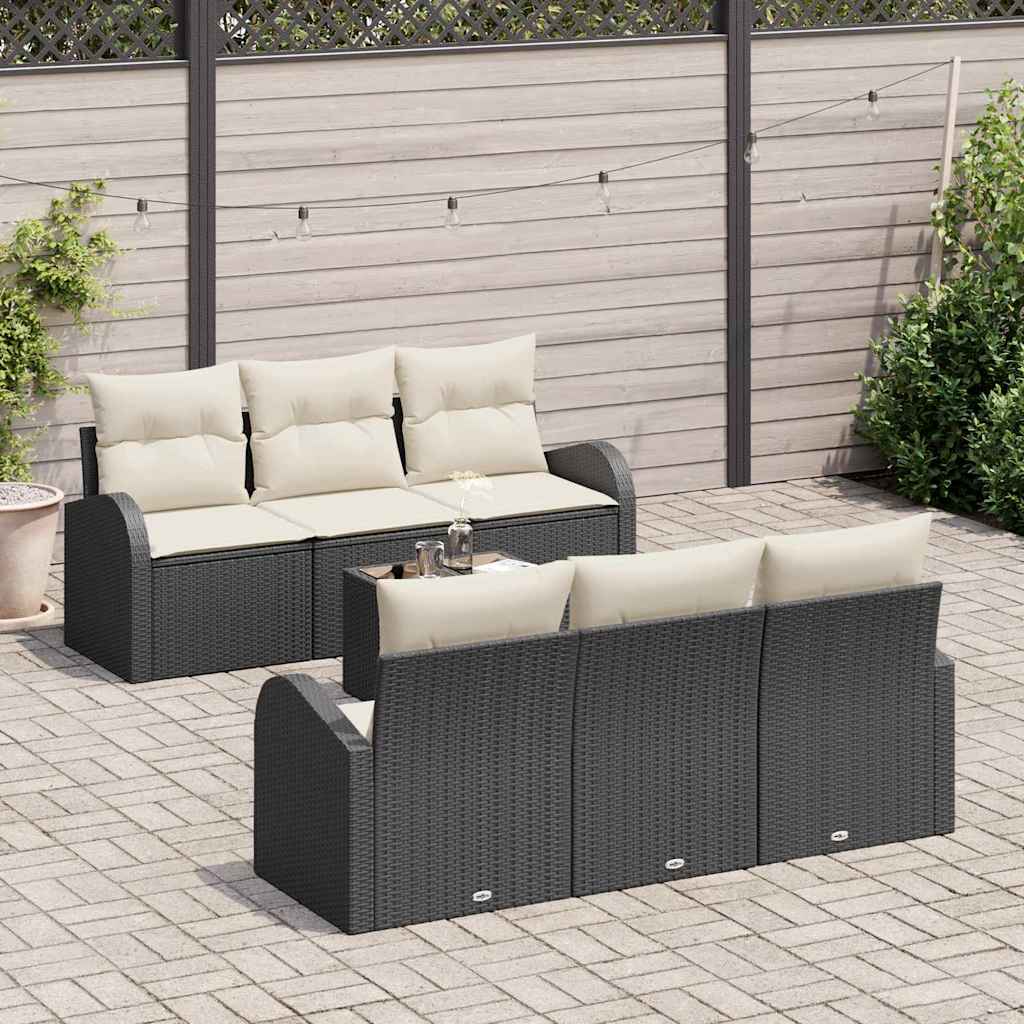 Sjedeća garnitura za vrt Crna 55 x 55 x 37 cm poliratan