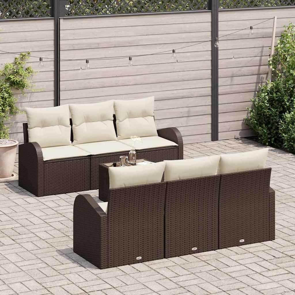 Sjedeća garnitura za vrt Smeđa 55 x 55 x 37 cm poliratan