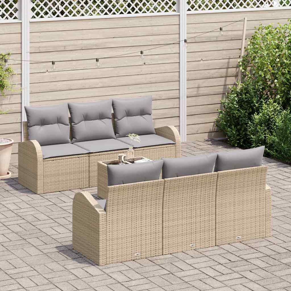 Sjedeća garnitura za vrt Bež 55 x 55 x 37 cm poliratan