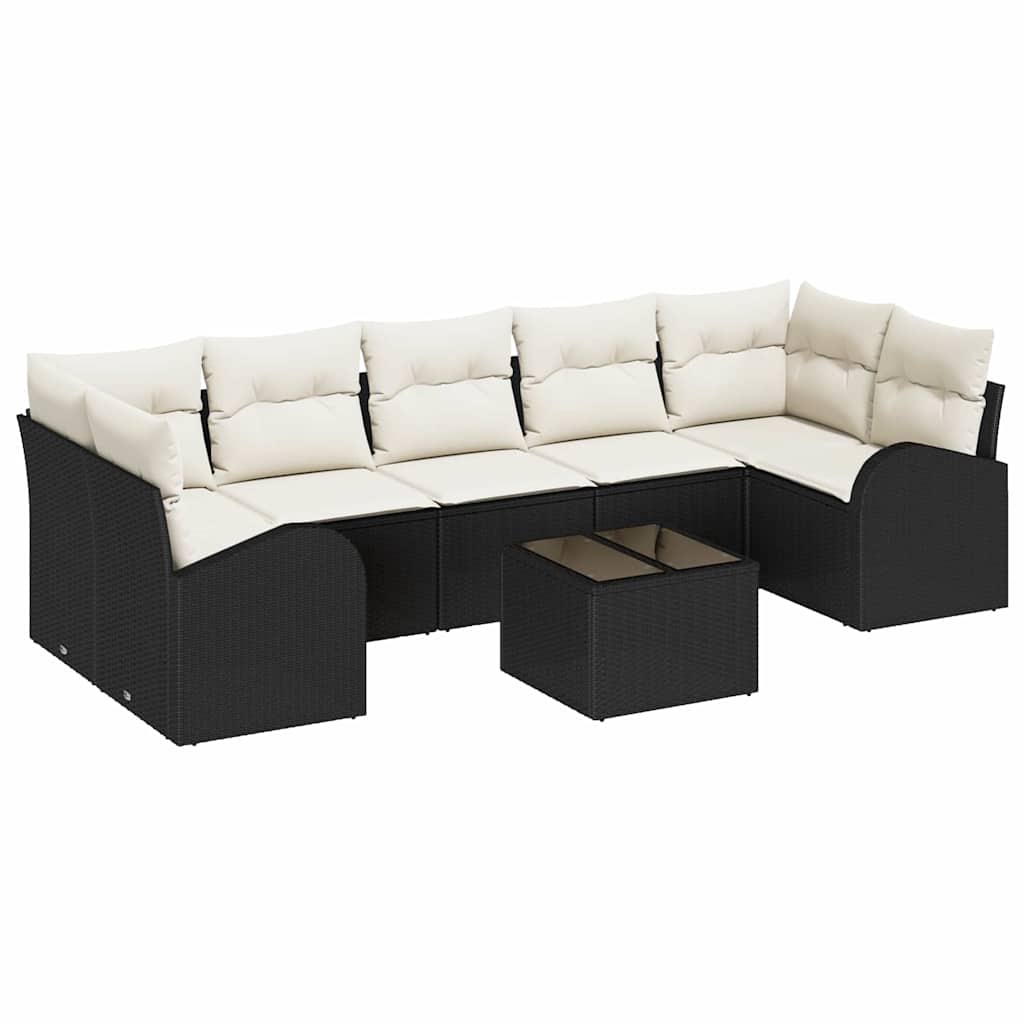 Sjedeća garnitura za vrt Crna 55 x 55 x 37 cm poliratan