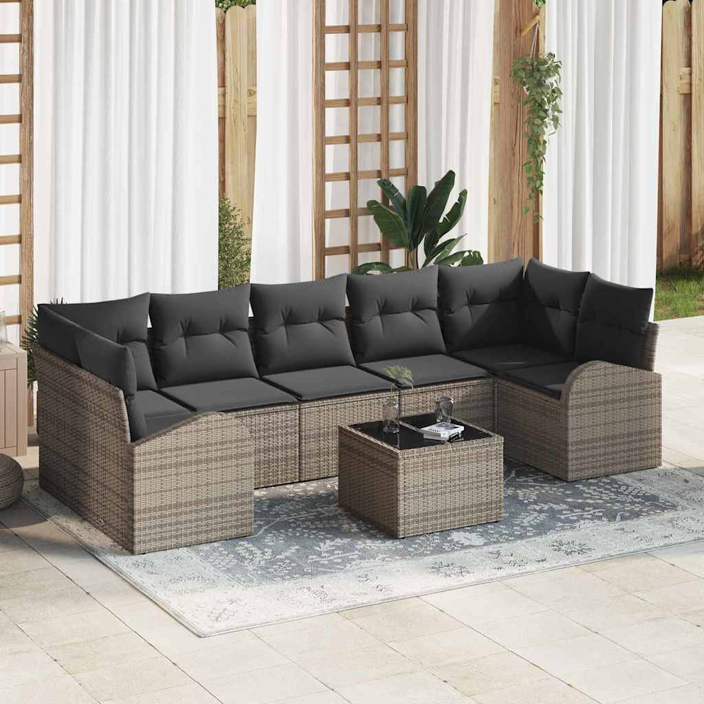 Sjedeća garnitura za vrt Siva 55 x 55 x 37 cm poliratan