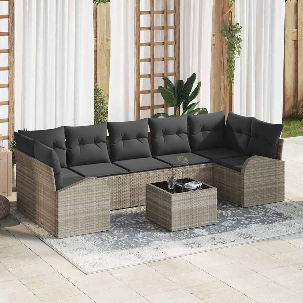 Sjedeća garnitura za vrt Svjetlosiva 55 x 55 x 37 cm poliratan