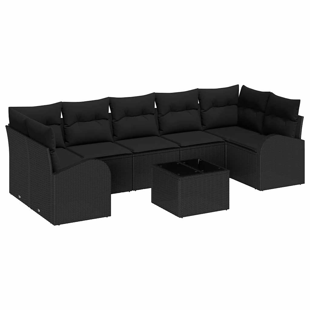 Sjedeća garnitura za vrt Crna 55 x 55 x 37 cm poliratan