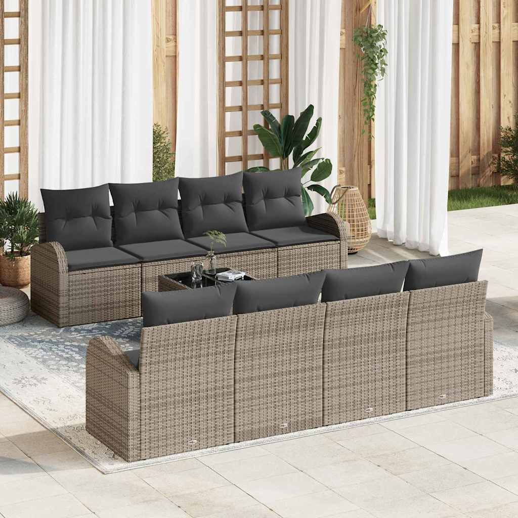 Sjedeća garnitura za vrt Siva 55 x 55 x 37 cm poliratan