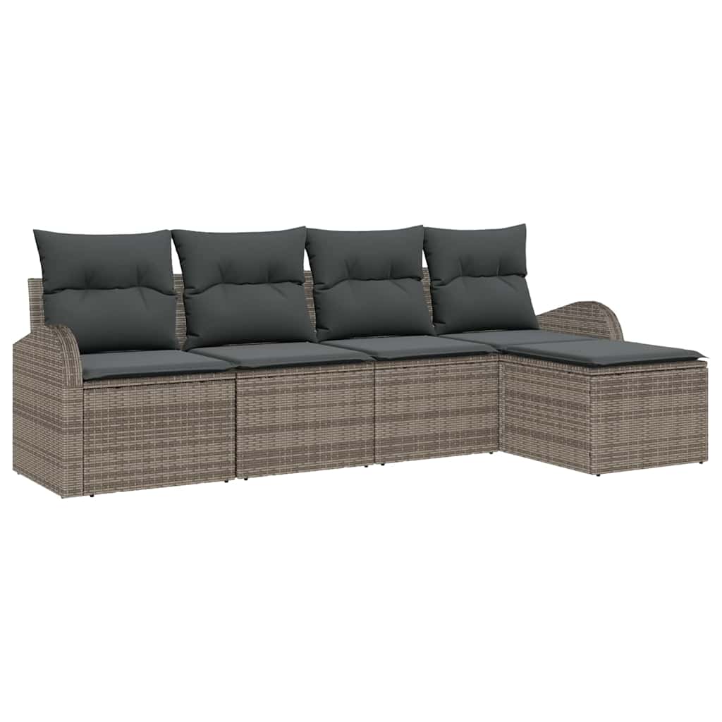 Sjedeća garnitura za vrt Siva poliratan