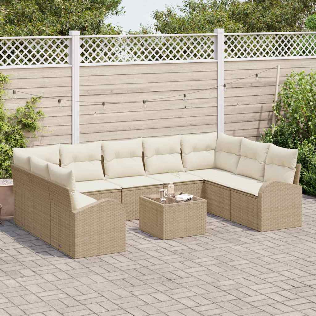 Set sofe s jastukom 10 pcs Bež Poli Ratan